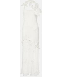Oscar de la Renta - Crochet Cotton Maxi Dress - Lyst