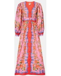 FARM Rio - Sicily Flowers Cotton Shirt Dress - Lyst