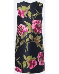 Carolina Herrera - Floral Jacquard Shift Dress - Lyst