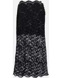 Rabanne - Floral Lace Midi Skirt - Lyst