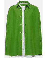 Loewe - Camisa de algodon y seda a capas - Lyst