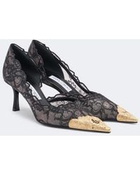 Jimmy Choo - Faiz Leather-Trimmed Lace Pumps - Lyst