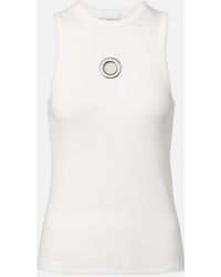 Rabanne - Embellished Cotton-Blend Tank Top - Lyst