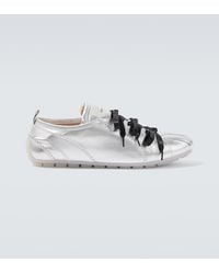 Simone Rocha - Ballerina Grip Metallic Leather Sneakers - Lyst