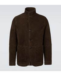 ZEGNA - Il Conte Shearling-Trimmed Suede Jacket - Lyst