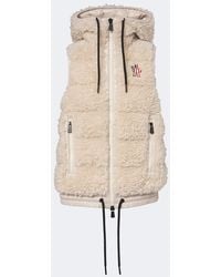 Moncler - Hooded Teddy Down Vest - Lyst