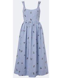 Markarian - Nara Sequined Gingham Cotton Midi Dress - Lyst
