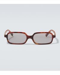 Miu Miu - Logo Rectangular Sunglasses - Lyst