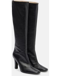 The Row - Mona Leather Knee-High Boots - Lyst