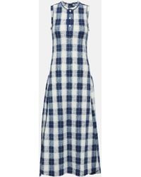 Polo Ralph Lauren - Plaid Cotton Jersey Maxi Dress - Lyst