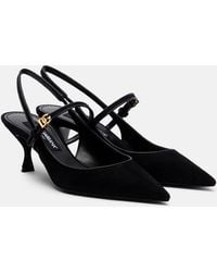 Dolce & Gabbana - Suede Slingback Pumps - Lyst