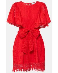 Melissa Odabash - Kara Cotton Broderie Anglaise Minidress - Lyst