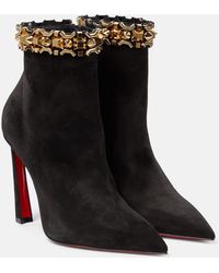 Christian Louboutin - Botines Asteroispikes de ante adornados - Lyst