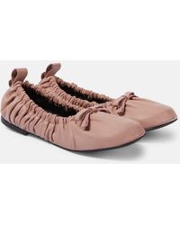 Acne Studios - Bow-Detail Leather Ballet Flats - Lyst