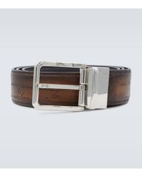 Berluti - Scritto Reversible Leather Belt - Lyst