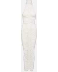 Alex Perry - Crystal-embellished Ruched Maxi Dress - Lyst