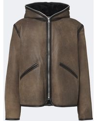 Our Legacy - Hooded Shearling-Lined Leather Jacket - Lyst