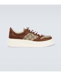 Gucci - GG Supreme Canvas & Leather Sneaker - Lyst