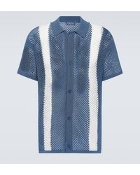 Frescobol Carioca - Castillo Cotton-blend Crochet Bowling Shirt - Lyst
