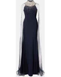 Jenny Packham - Zadie Caped Embellished Gown - Lyst