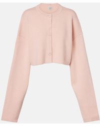 TOTEME - Cropped Wool-Blend Cardigan - Lyst