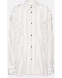 KHAITE - Tamal Pinstriped Oversized Cotton Shirt - Lyst