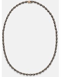 Sydney Evan - Tiny Carved Stone 14Kt Necklace With Onyxes And Diamonds - Lyst