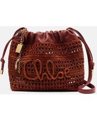 Chloé - Summer Banana Mini Raffia Bucket Bag - Lyst