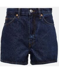 RE/DONE - The Midi High-Rise Denim Shorts - Lyst