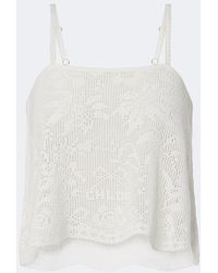 Chloé - Pointelle Cotton Top - Lyst