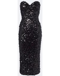 Dolce & Gabbana - Sequined Bustier Dress - Lyst