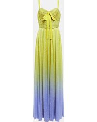 Elie Saab Sequin-embellished Ombre Gown - Green