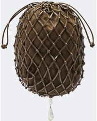 SAVETTE - Macrame Small Leather Pouch - Lyst