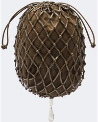 SAVETTE - Macrame Small Leather Pouch - Lyst