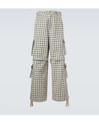 ERL - Checked Cotton Cargo Pants - Lyst