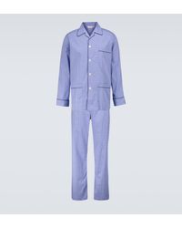 Derek Rose - Felsted 3 Checked Cotton Pajama Set - Lyst