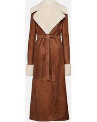 Magda Butrym - Shearling-lined Leather Coat - Lyst