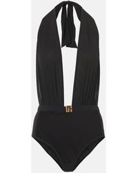Balmain - Banador Con Escote Halter - Lyst