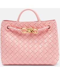Bottega Veneta - Andiamo Small Leather Top-Handle Bag - Lyst