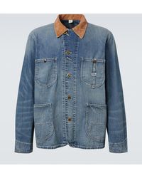 RRL - Stockton Corduroy-Trimmed Denim Jacket - Lyst