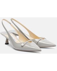 Jimmy Choo - Amita 45 Patent Leather Slingback Pumps - Lyst