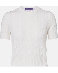 Ralph Lauren - Cable-Knit Cashmere Sweater - Lyst