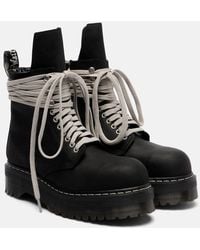 Rick Owens - X Dr. Martens Drkshdw Quad Platform Leather Boots - Lyst