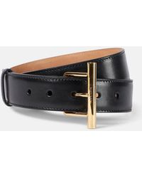 McQueen - T-Bar Hip Leather Belt - Lyst