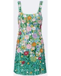 La Fuori - Embellished Floral-Applique Minidress - Lyst