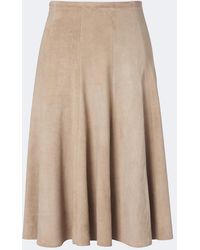 Stouls - Sabrina Suede Midi Skirt - Lyst