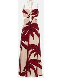 Johanna Ortiz - Printed Cutout Midi Dress - Lyst