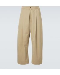 Studio Nicholson - Sorte Cotton Wide-Leg Pants - Lyst