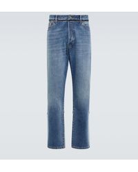 Valentino - Jeans rectos de algodon - Lyst