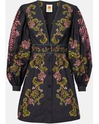 FARM Rio - Ravenala Floral Cotton Shirt Dress - Lyst